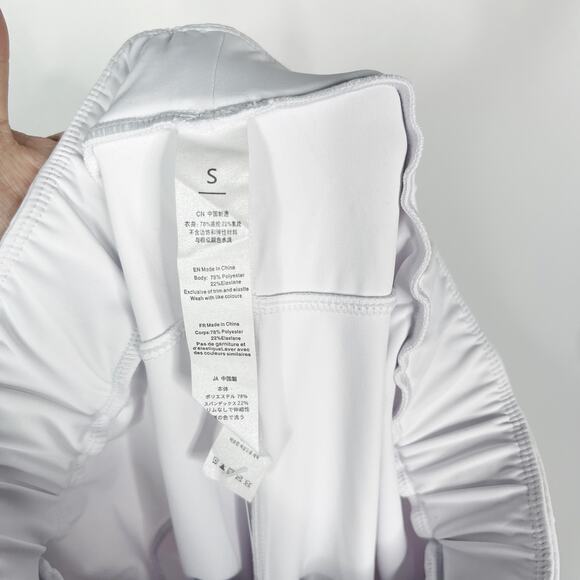 New Womens Small S White Joggers Pants Pockets Sweatpants Drawstring Lounge - Picture 8 of 9